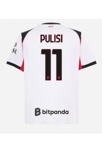 AC Milan Christian Pulisic #11 Voetbaltruitje Uit tenue 2025-26 Korte Mouw